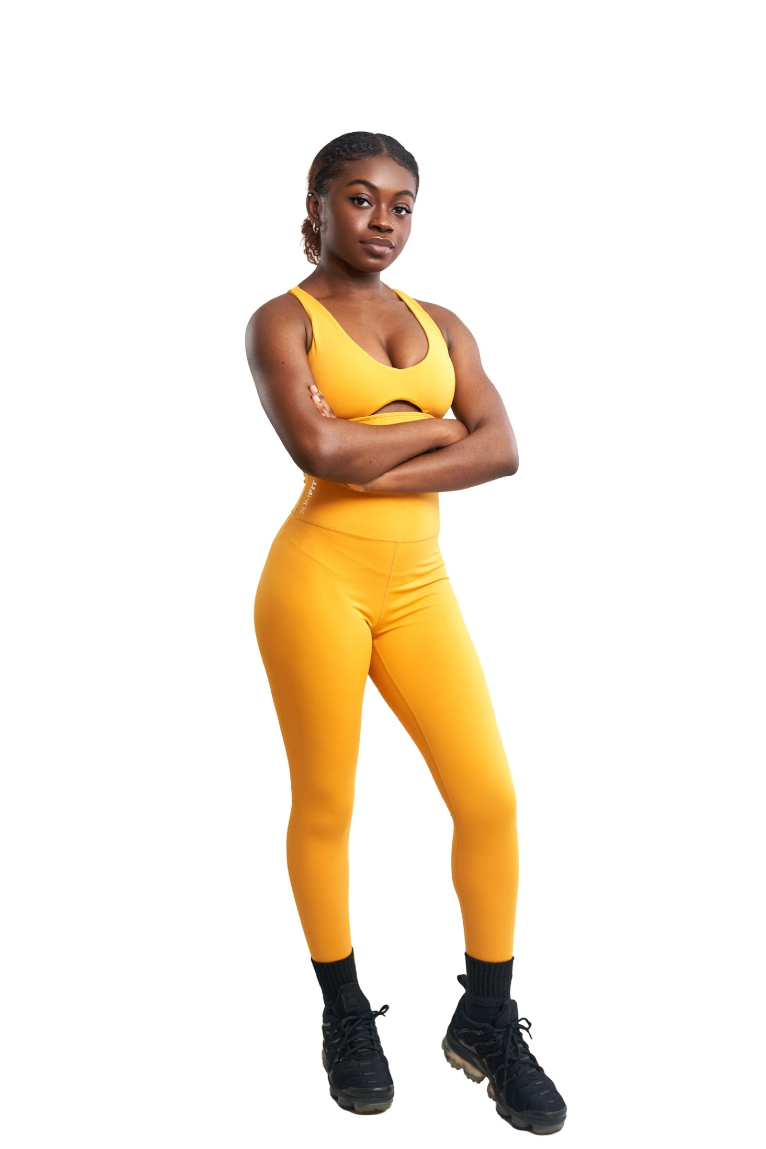 outfit yellow spandex pants
